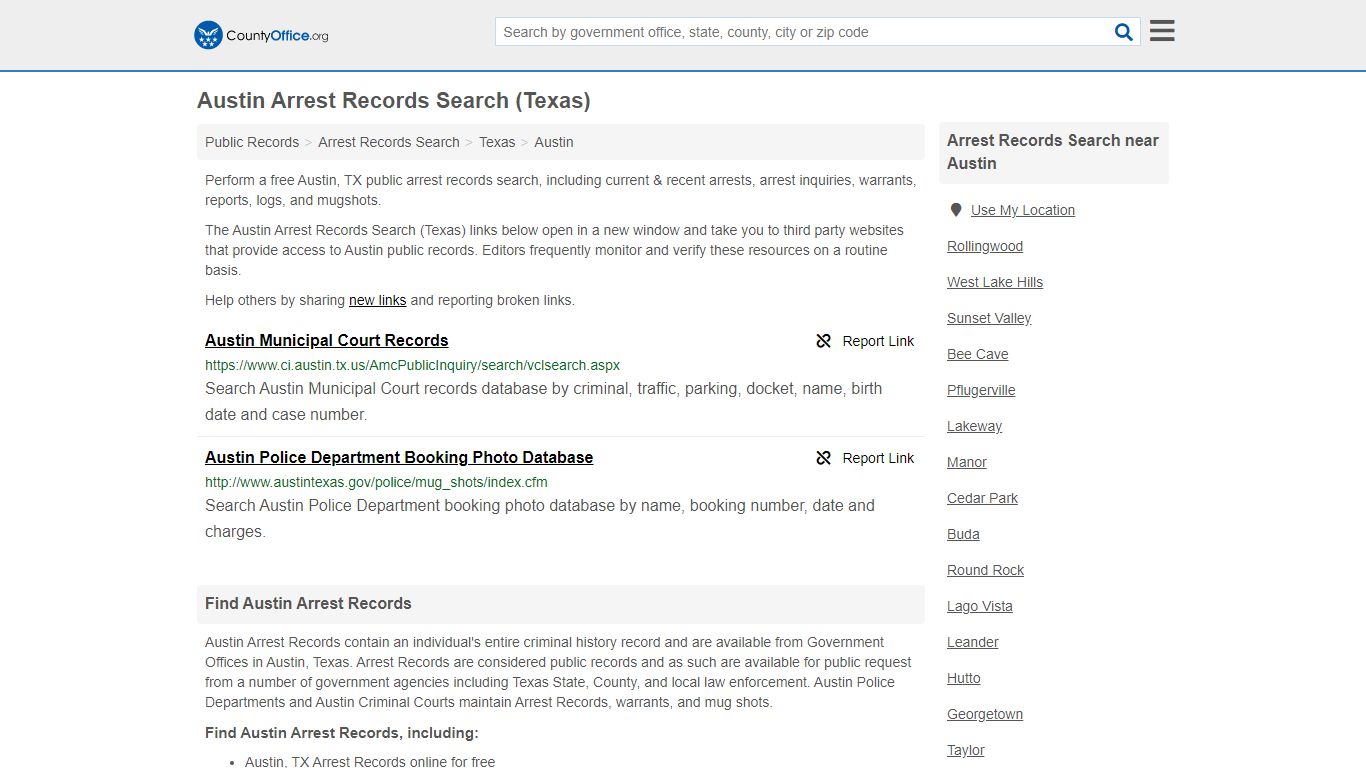Arrest Records Search - Austin, TX (Arrests & Mugshots)